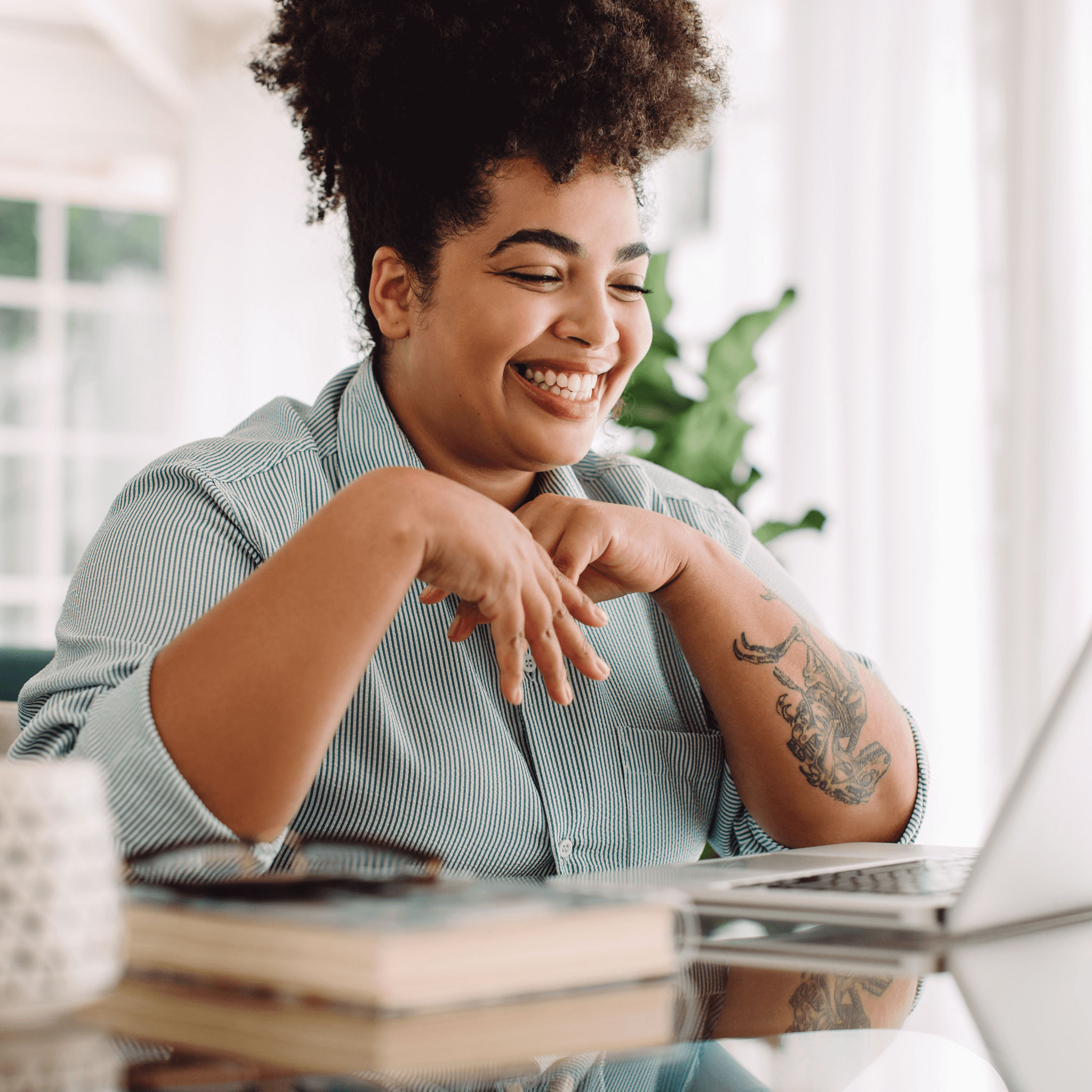 Woman at computer